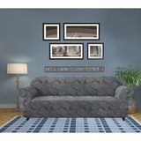 Upmall Koltuk Örtüsü Koltuk Kılıfı Jakarlı Esnek ve Lastikli Yıkanabilir 3 Kişilik Çekyat Örtüsü Bir Adet - 180 x 230 cm - Antrasit