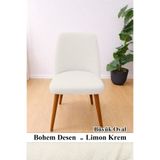 upmall Sandalye Kılıfı-Büyük Oval Likral Kum desen Chair Cover Yıkanabilir Lastikli Mutfak Sandalye Örtüsü