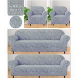 Upmall Streç Lastikli Esnek Yıkanabilir Pamuklu Sehra Desen 3+3+1+1 Jakarlı Koltuk Örtüsü Koltuk Kılıfı - 180 x 230 cm - Gri