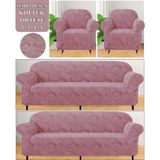 Upmall Streç Lastikli Esnek Yıkanabilir Pamuklu Sehra Desen 3+3+1+1 Jakarlı Koltuk Örtüsü Koltuk Kılıfı - 180 x 230 cm - Pembe