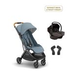 Uppababy Minu V3 Cosmo Dillan Grey Travel Sistem Bebek Arabası - Mavi