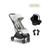 Uppababy Minu V3 Cosmo Savannah Black Seyahat Sistem Bebek Arabası - Gümüş
