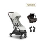 Uppababy Minu V3 Cosmo Savannah Grey Seyahat Sistem Bebek Arabası - Gümüş