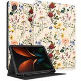 Uppuppy Samsung Galaxy Tab A8 için Kılıf 10,5 inç Çocuklar Sevimli Kız Folyo Kadın Çiçek Kız Kawaii Sevimli Genç Çiçek Benzersiz Tablet Kılıfı Samsung A8 Tab Kılıfları SM-X200/X205/X207 için