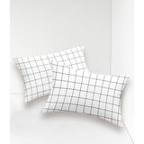 Upstyle 2li Yastık Kılıfı Artus Siyah - Siyah - Beyaz - 50x70