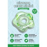 Upstyle Bebek Yüzme Simidi Şişmeli Dinozor Temalı Tutma Yerli Çift Emniyetli 0-12 Ay Yeşil Deniz Havuz Simid