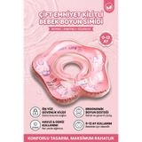 Upstyle Bebek Yüzme Simidi Süngerli Tavşan Temalı Emniyet Kilitli Tutmalı 0-12 Ay Pembe Deniz Havuz Simidi