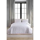 Upstyle Çift Kişilik Kapitone Yatak Örtüsü Seti Gri Yumuşak, Şık ve Dayanıklı - 200 x 220 cm