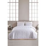 Upstyle Çift Kişilik Kapitone Yatak Örtüsü Seti Siyah Yumuşak, Şık ve Dayanıklı - 200 x 220 cm