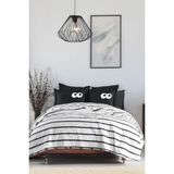 Upstyle Kapitone Yatak Örtüsü Seti Çift Kişilik Funny Siyah - 200 x 220 cm