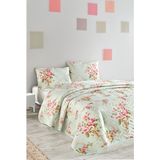 Upstyle Kapitone Yatak Örtüsü Seti Çift Kişilik Mint - Yeşil - 200 x 220 cm