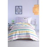 Upstyle Kapitone Yatak Örtüsü Seti Tek Kişilik Funny Lila - 160 x 220 cm