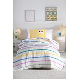 Upstyle Kapitone Yatak Örtüsü Seti Tek Kişilik Funny Sarı - 160 x 220 cm
