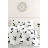 Upstyle Tek Kişilik Kapitone Yatak Örtüsü Seti Panda - Beyaz - 160 x 220 cm