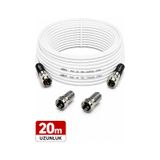 upTech HD Uydu Anten Kablosu 20 Metre F Konnektörlü Full HD 4K TV Kablosu
