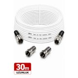 upTech HD Uydu Anten Kablosu 30 Metre F Konnektörlü Full HD 4K TV Kablosu