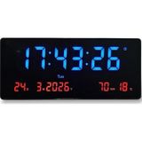 Upway 15 36 Cm Büyük Hd Led Dijital Duvar Saati Alarm Tarih Sıcaklık Nem Siyah