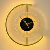 Upway 3 Renk LED Aydınlatmalı 35 cm Modern Dekoratif Duvar Saati – Sessiz Çalışma