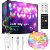 Upway Bluetooth 10 Metre Rgb Renk Değiştiren Akıllı Küre Dizili Işıklar USB 66 LED Kumandalı - Beyaz