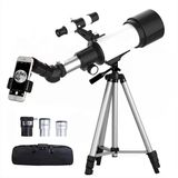 UpWay M40070 Tripotlu Telefon Tutuculu Çantalı Çift Lensli Zenith-Barlow Aynalı Profesyonel HD Teleskop