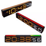 Upway Müziğe Duyarlı Ritim Işıklı Dijital Masa Saati - Sese Duyarlı Hd Led Panel Ekran