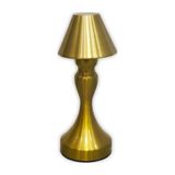 Upway Şarjlı Dokunmatik Ayarlanabilir Işıklı 3 Modlu Dekoratif Gold Retro Sehpa Konsol Yemek Masa Lambası Altın