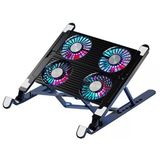 Upway Upway 3600Rpm 4 Turbo Fanlı 7 Kademe Yükseklik Ayarlı Led Işıklı Soğutuculu Katlanabilir Dizüstü Laptop Standı