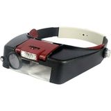 Upx 81007A Ayarlabilir Kafa Büyüteç 1,5 - 3 - 8,5 -10 Diopter - Red - Black - 1 Adet