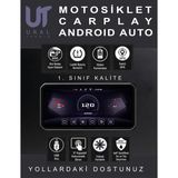 Ural Teknik Motosiklet Multimedya Carplay Android Auto 5'' Ekran 2 Kamera Lastik Sensörü Kör Nokta Gps - 12 x 80 cm - 0 - Siyah