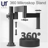 Ural Teknik X2 Evrensel Dönebilen Mikroskop Kol Standı 360 Açı Ayarlanabilir Teleskopik Kamera Standı