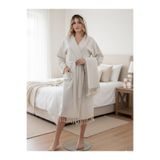 uraltaytowel Alya Doğal Keten Peştemal Bornoz & Peştemal 2’li Set | Modern Keten Peştemal Havlu Çeyiz Seti