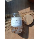 Urania Candle Urania | Doğal Kahve Kokusu | %100 Doğal Soya Mum | Bambu Kapaklı Cam Kavanoz | Vegan| Bambu - KAHVE TANECİKLİ SOYA MUM
