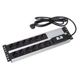 Uranium 19" 2u 9 Lu Sigortali Aluminyum Rackmount Grup Priz Pdu - Tek Seçenek