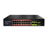 Uranium POE-1621SFP-200 W 16 Port 10/100 2xGigabit Rj45 Poe Switch