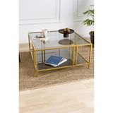 Uranüs Orta Sehpa Gold Füme Cam - gold-füme