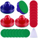 URATOT Hava Hokeyi İticileri ve Hava Hokeyi Pakları Hava Hokeyi Küreği, Kale Kolları Kürek Oyun Masaları için Yedek Aksesuarlar (4 İtme, 8 Kırmızı Disk ve 8 Yeşil Ped)