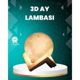 Uravas Store 16 Renkli 3D Ay Gece Lambası Rgb Modlu Şarjlı