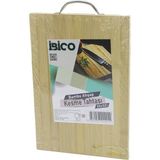 Uravas Store 22X32 x 1.7cm Lux Ahşap Bambu Kesim Panosu - Kesme Tahtası Metal Kulplu