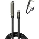 Uravas Store 240W Hasır Kablo 1.5metre Type-C Type-C Şarj Kablosu Tip C Telefon Stand Tutucu Katlanabilir Telefon Tutucu Örgülü Macbook Tablet Hızlı Şarj 240 W