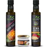 Uravas Store 250 ml Aspir Yağı 250 ml Sandaloz Sakızlı Elma Sirkesi 30 ml Hindistan Cevizi Yağı