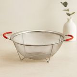 Uravas Store 28 cm Metal Tel Süzgeç Silikon Kulplu