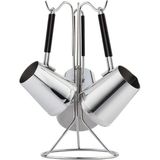 Uravas Store 29016 Everest Askı Standlı 4 Parça Çelik Cezve Seti