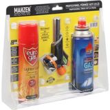 Uravas Store 3 Parça Profesyonel Pürmüz Seti Pürmüz Torch Çakmak Başlık- Kamp Gazı 400ML- Çakmak Gazı 270 (5047)