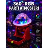Uravas Store 360° Rgb LED Disco Işığı Ayarlanabilir Başlıklı Güneş Enerjili Projektör Lamba
