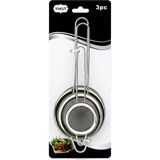 Uravas Store 3pcs Set Mini= 5-7-8cm Tel Süzgeç Metal Çerçece Metal Sap=8.5-10.5-10.5cm (5047)
