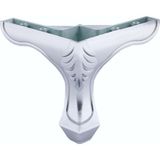 Uravas Store (4 Adet) Lükens Lüks Plastik Krom 14 cm Mobilya Oturma Grubu Kanepe Tv Ünitesi Koltuk Ayağı Ayakları