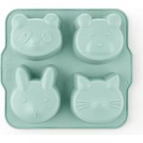Uravas Store 4’lü Hayvan Figürlü Kek Kalıbı, Yapışmaz Silikon Isıya Dayanıklı Mini Kek Yapma Aparatı, Muffin Cupcake ve Çikolata Hazırlığı Için Pratik Hayvan Şekilli Pişirme Kalıbı