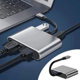 Uravas Store 4’ü 1 Arada Type-C To Hub Dönüştürücü Adaptör – 4K Ultra Hd HDMI & VGA Görüntü Aktarımı, Pd Hızlı Şarj Destekli, USB Çoklayıcı (5047)