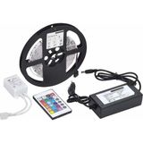 Uravas Store 5 mt 3 Cipli Rgb Şerit LED Silikonlu Adaptör Uzaktan Kumanda Tak Çalıştır
