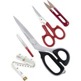 Uravas Store 7230 Titanyum Uçlu Plastik Saplı Kumaş Kesim Makası Set 9 No 23 cm